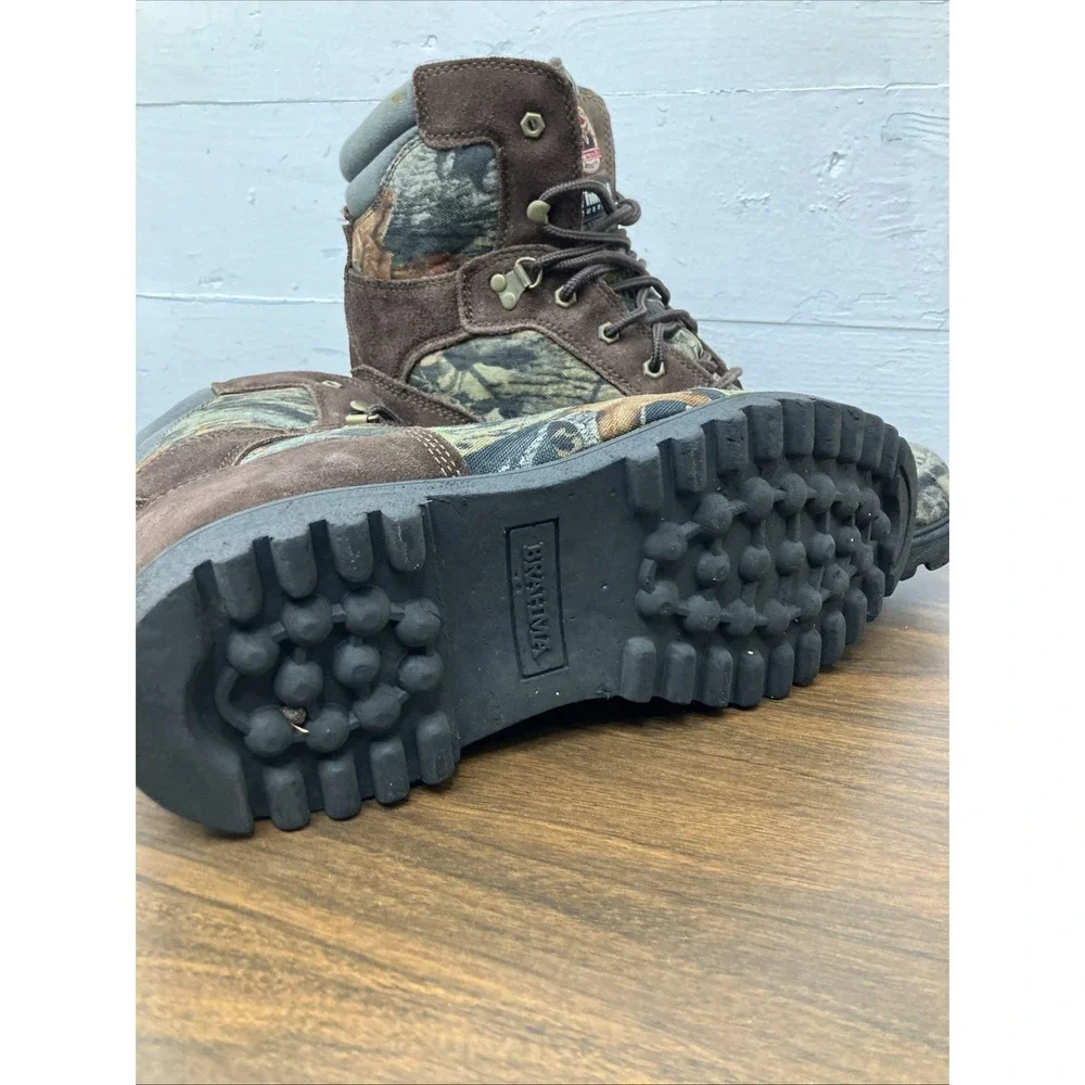 BRAHMA Thinsulate Insulated Boots Sz 12 Mens Hunter Camo/Brown Suede